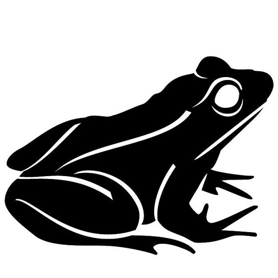 free black and white clipart frog - photo #38