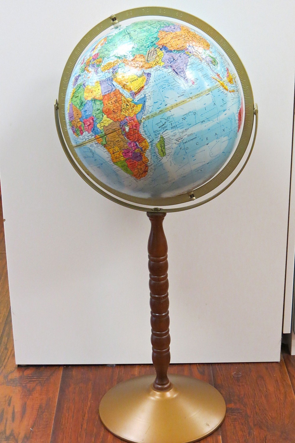 Vintage Replogle Pedestal Globe 1980's by MidniteGalaxyVintage