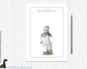 printable mothers day card digital file porcelain