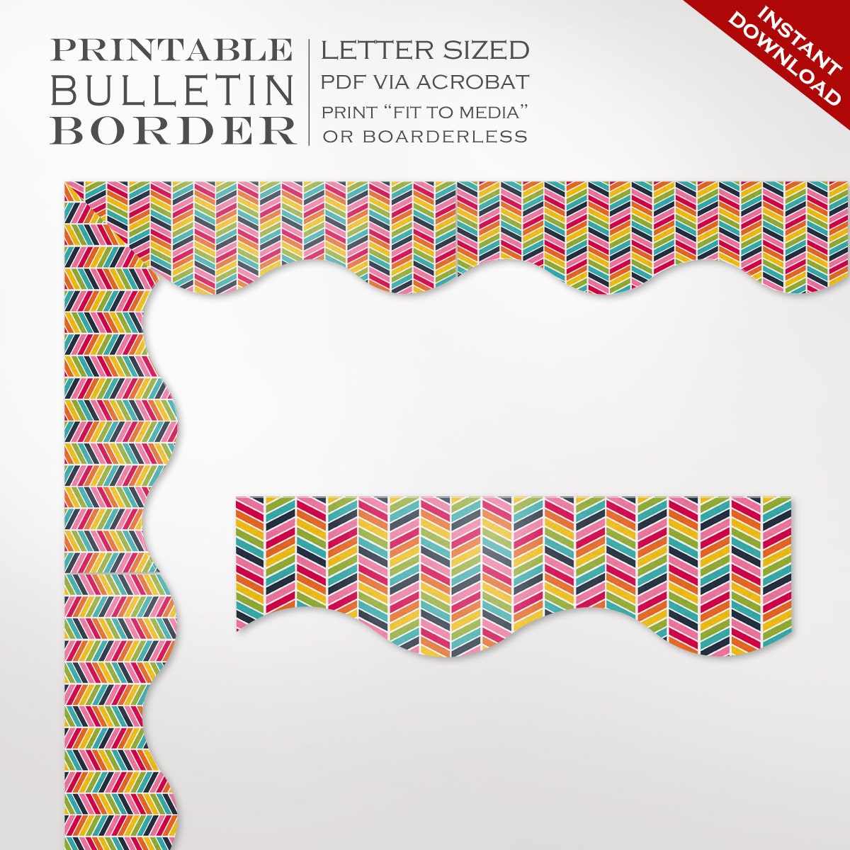 Classroom Bulletin Board Trim Printable Rainbow Chevron Classroom Bulletin Board Trim Printable Rainbow Chevron