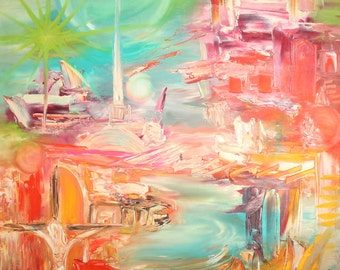 Contemporary European art landscape oil painting