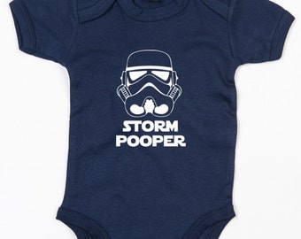 Storm Pooper baby grow vest cute Star Wars gift