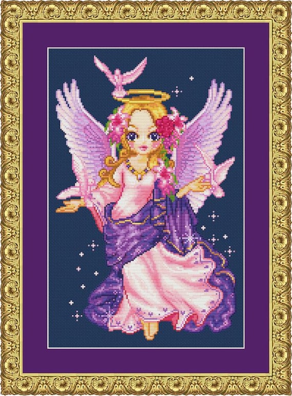 Angel of Peace Counted Cross Stitch Pattern by ...