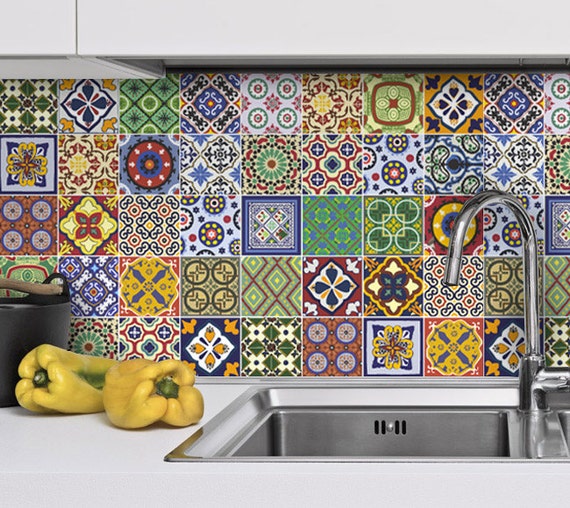 Talavera azulejos adhesivos azulejos mexicanos pegatinas by ...