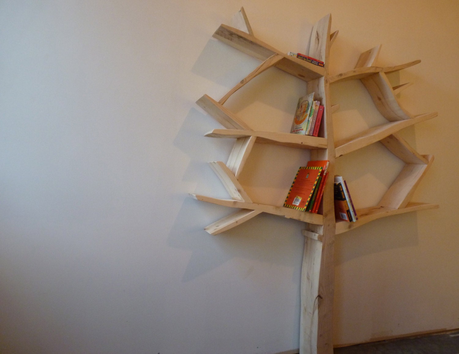 Tree Bookcase Hand Made In Vermont by DWPEARLWOODWORKS on Etsy