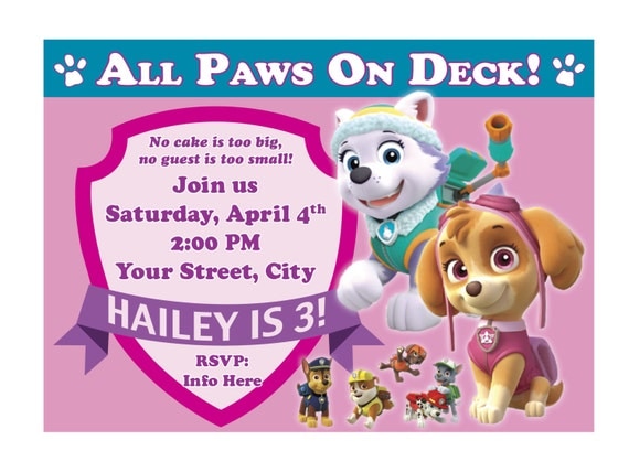 Paw Patrol Birthday Invitation Paw Patrol by ...