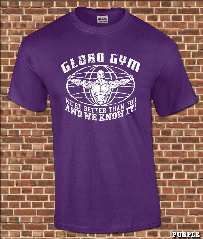 purple gold's gym t shirt