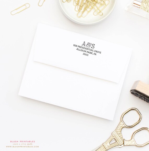 Custom Return Address Wedding Stamp - 2.5x1" Wooden Rubber Custom Stamp - Moving Announcement - Save The Date Stamp Il_570xn