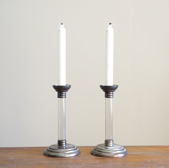 50 OFF Spring Sale Vintage Lucite Candlesticks Candle