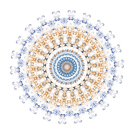 Colorful wall art print illustration geometric by FeatherAndIndigo