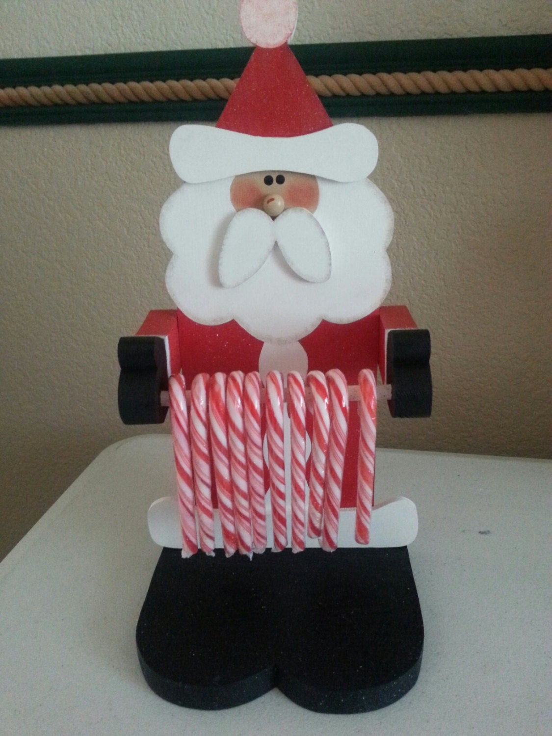 holiday santa candy cane holder holiday santa candy cane holder