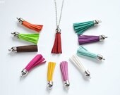 Boho Chic // Pendant metal brass color silver and ECO-leather // Choose Your Color