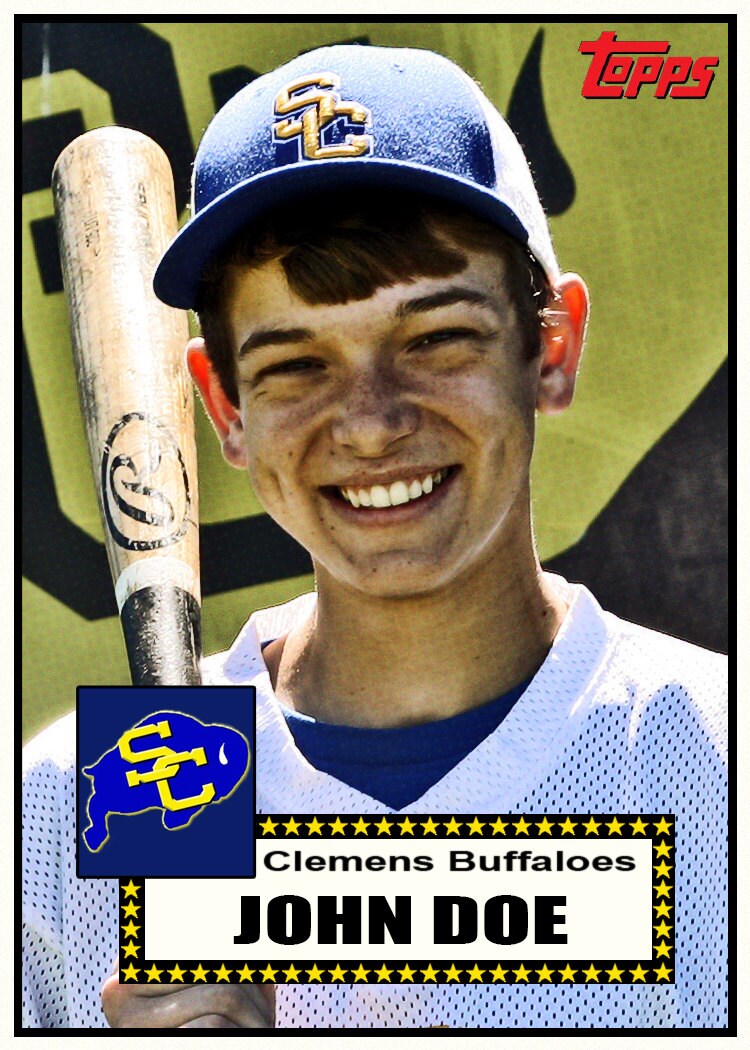 Custom Personalized Baseball Card