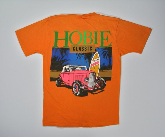 80s Hobie Surf T Shirt S/M orange Neon by JaybrrdsWhatnots on Etsy