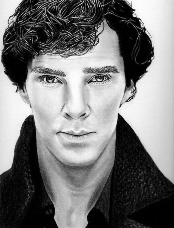 Drawing of Benedict Cumberbatch