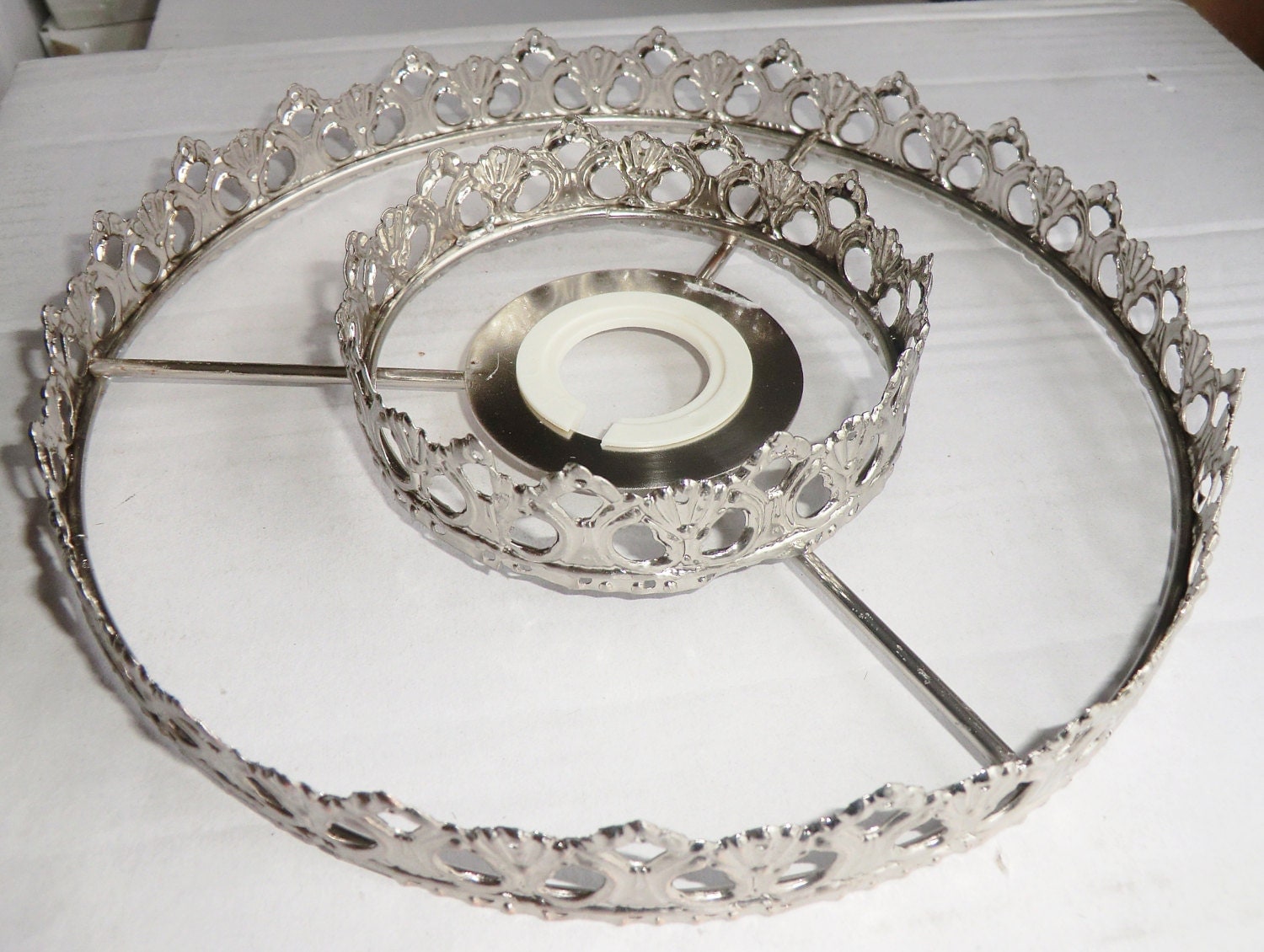 Two Tier Chandelier Metal Frame No Drops Make Your Own Chandelier Light