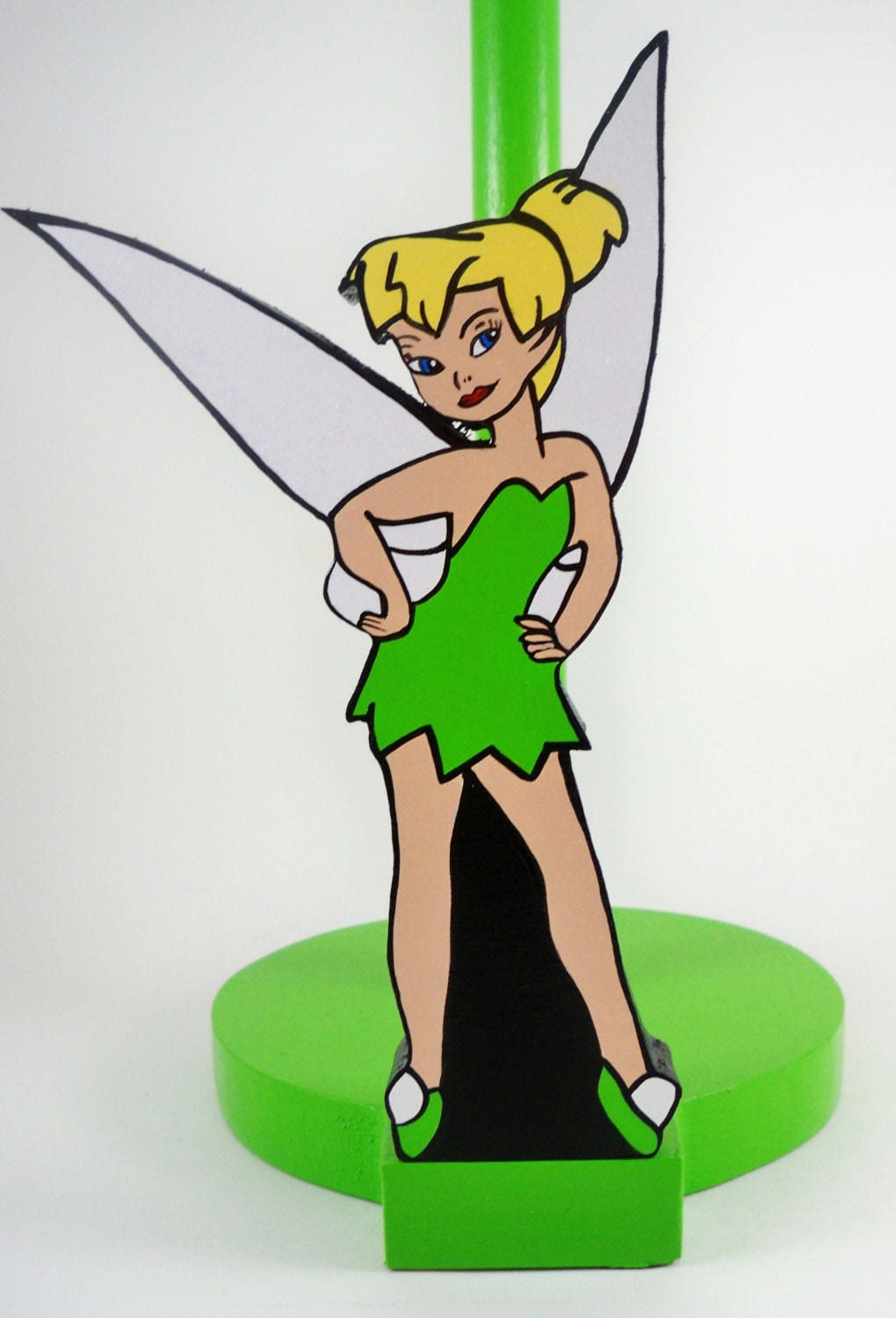 Tinkerbell Fairy Wood Kitchen Countertop Paper Towel Holder