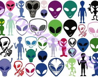 ALIEN Design for Embroidery machine / motifs pour broderie machine / instant download