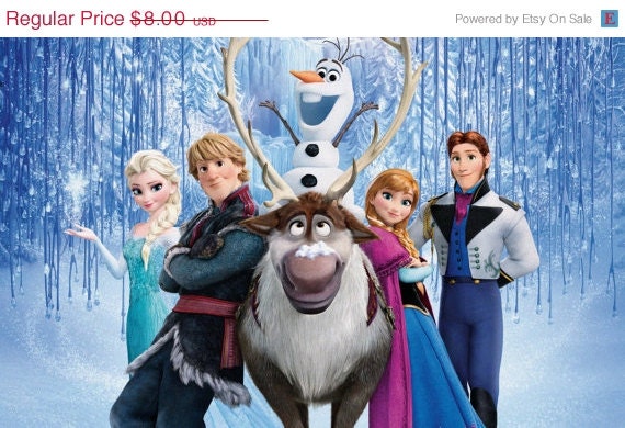 ON SALE Counted Cross Stitch Patterns -  Elsa  Anna Olaf Sven Kristoff - 16.93" x 12.86" - L132