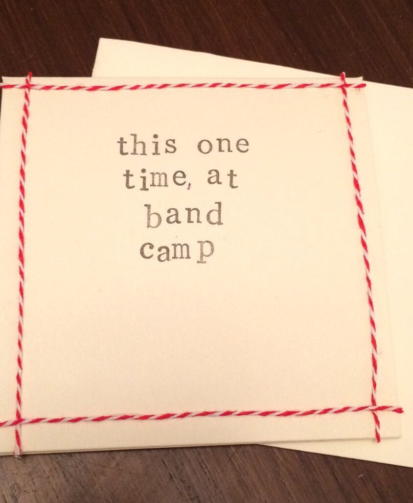 This One Time At Band Camp Quote This one time at band camp. American Pie film quote handmade