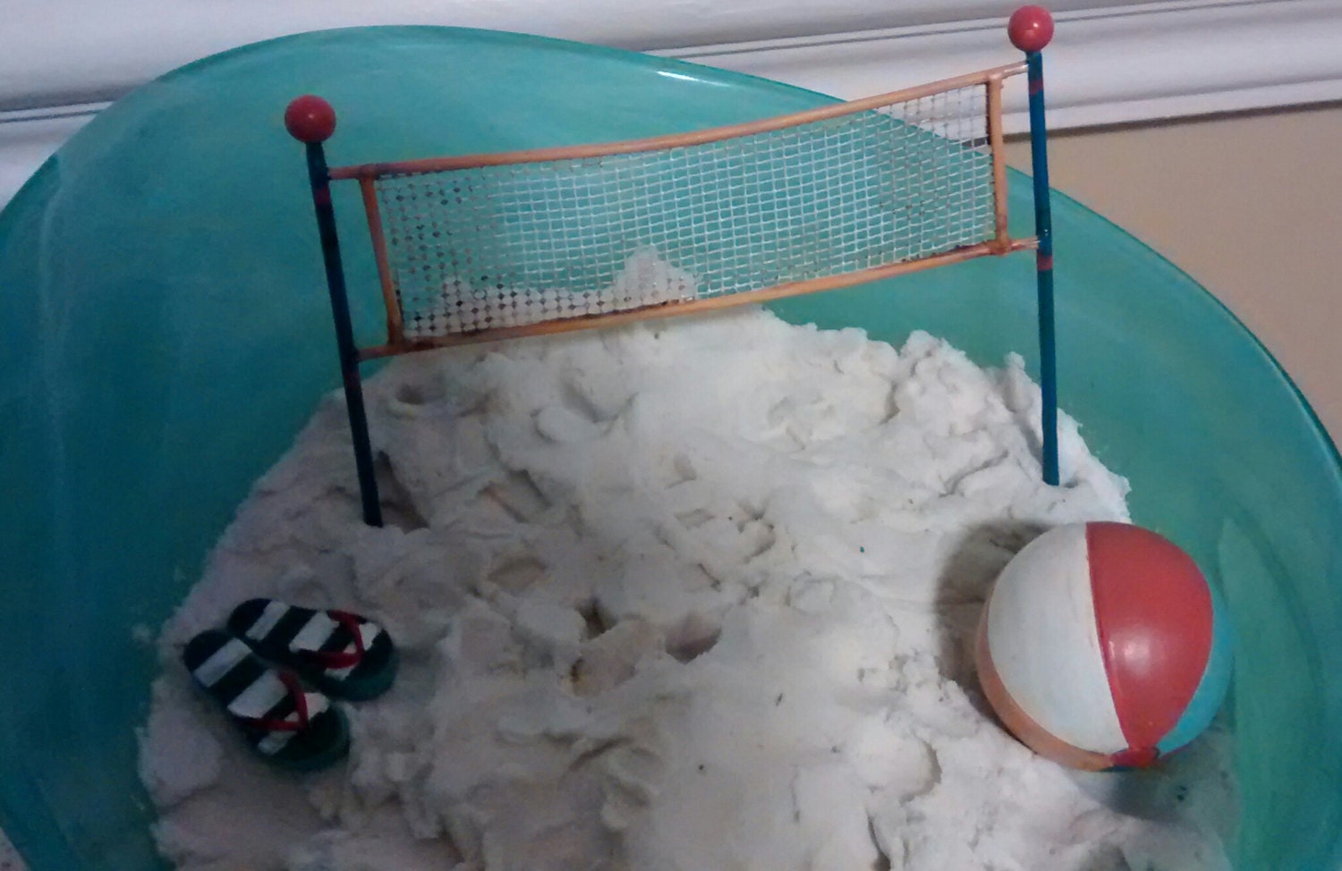 Mini Beach Ball and Volleyball Net Cake Topper supplies