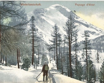 Winterlandschaft - Paysage d'hiver, Switzerland - 1909 Postally Used Postcard