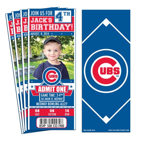 Chicago Cubs Birthday Invitations 7