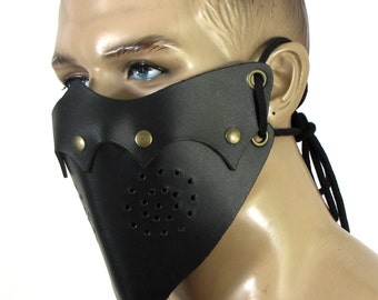 Cuir dur masque, unisexe, couleurs noir ou marron