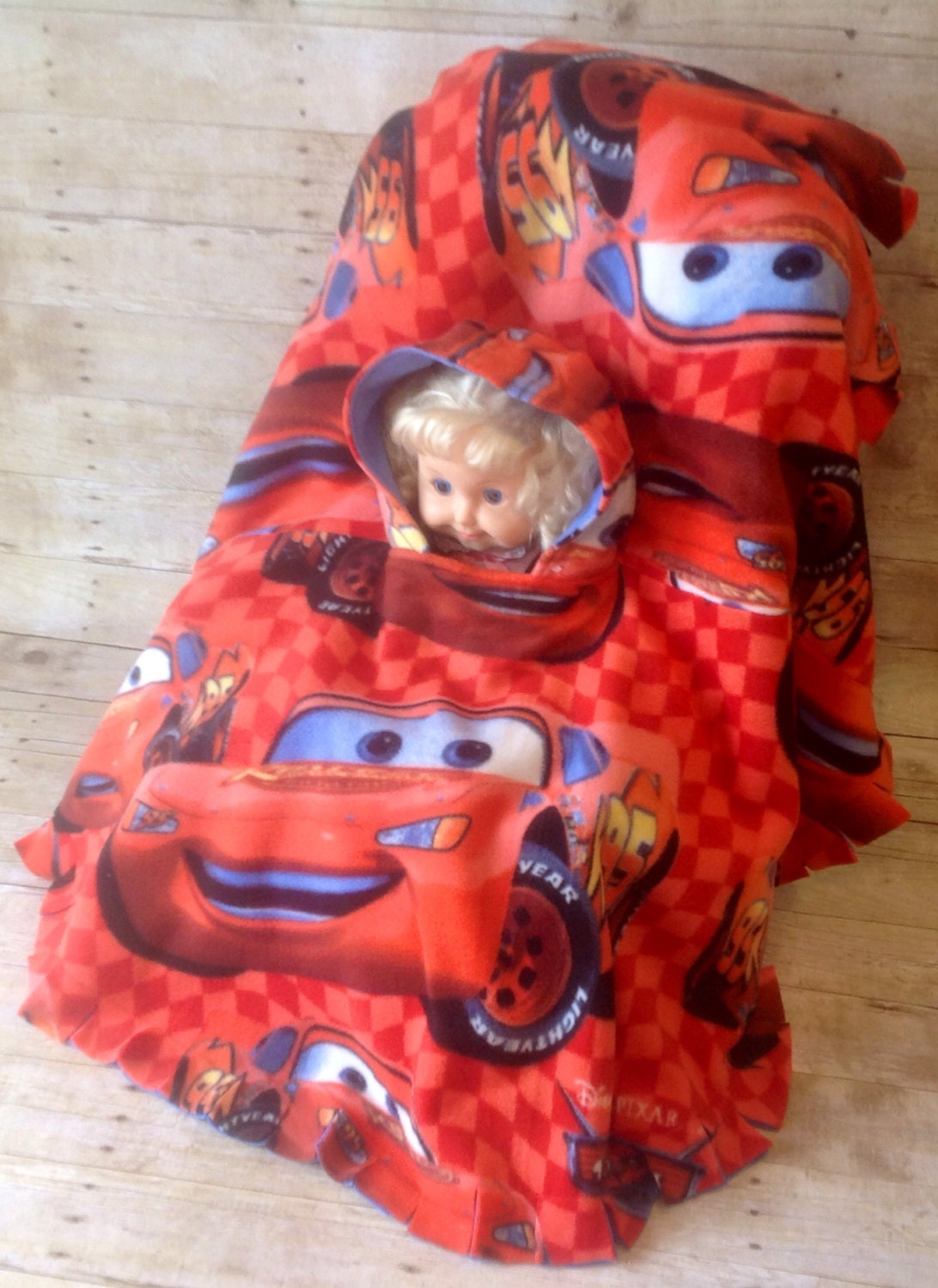 Cars Lightning McQueen Toddler Car Seat Poncho by GranasCreations