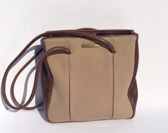 Petit Sac Bandoulière Vintage Nine West - Cuir Marron - Taille Mini - Occasion Bon état