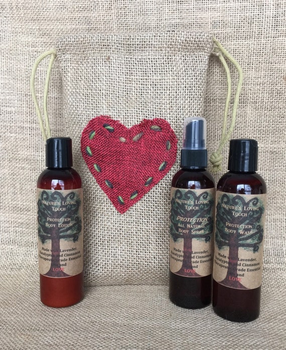 Gift Set All Natural Body Lotion Body Wash and Body Spray