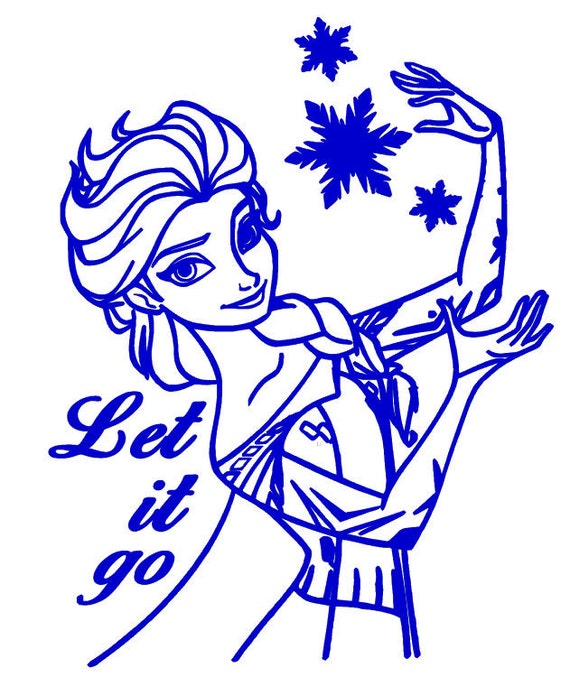 Frozen Elsa Let It Go Snowflakes Car Truck VINYL by CreativeVinyls