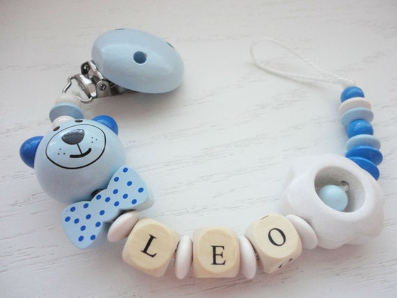 Personalized Baby Boy Gift - Baby Shower Gift Boy Pacifier Clip ...