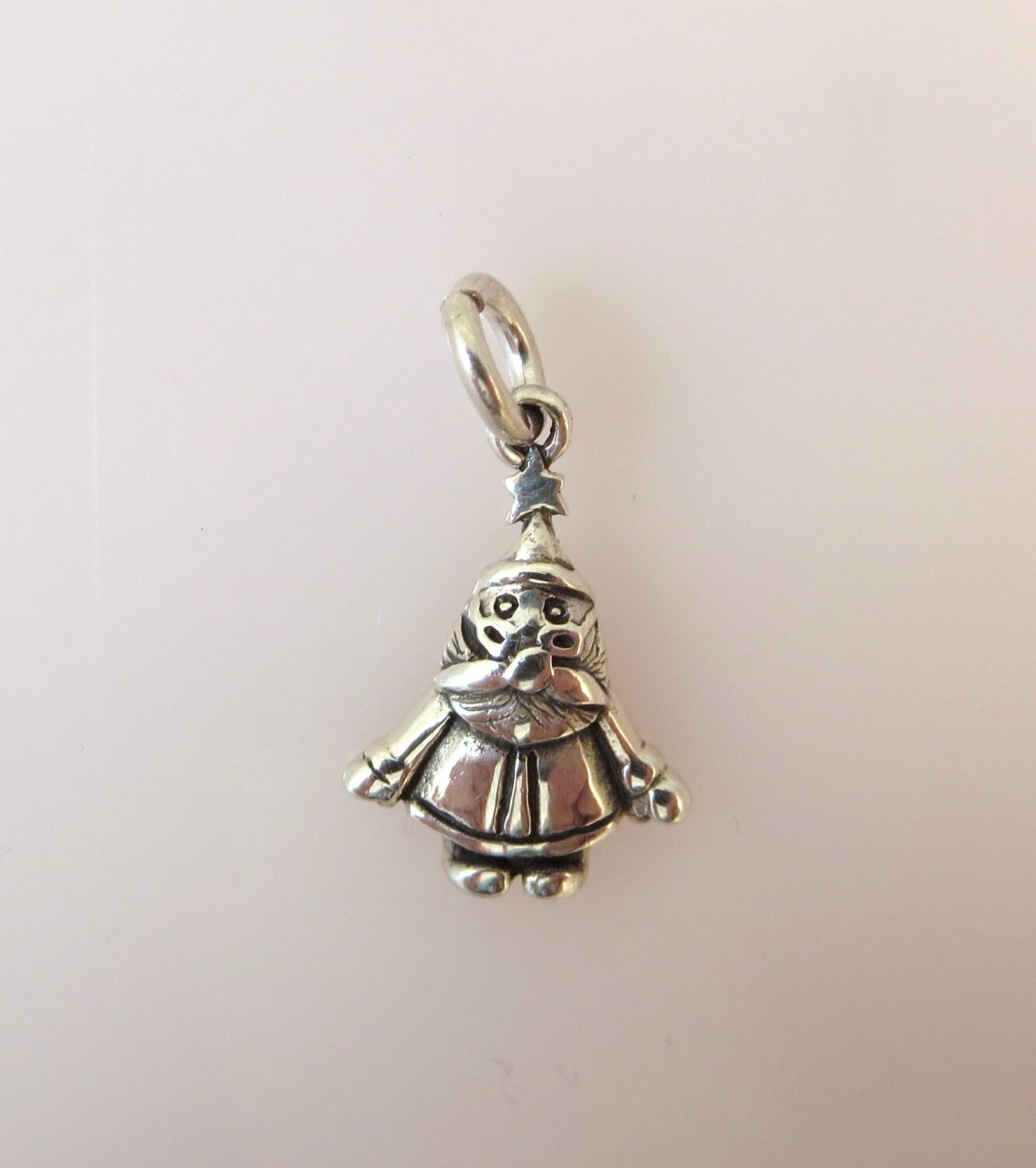 Sterling Silver GARDEN GNOME Charm Pendant Garden Yard Travel