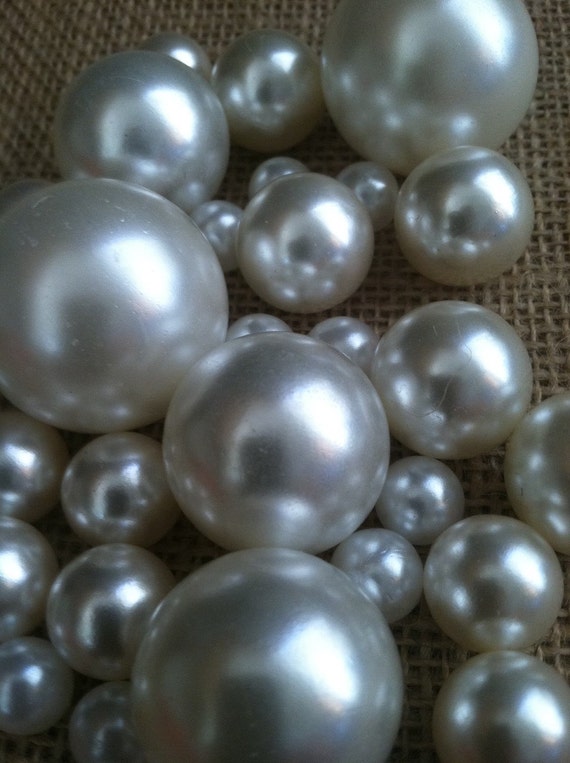 Bulk Loose White Pearls No holes3456781014182430mm