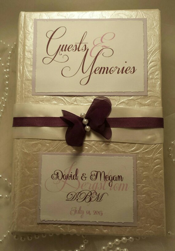 Items similar to Wedding Guest Book/ Memory Book with removable