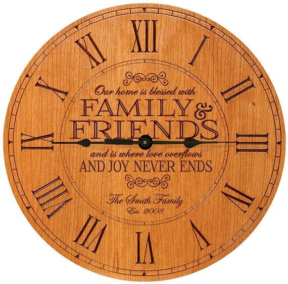 Personalized Wall clock Wedding clock Parent by Welovefamily