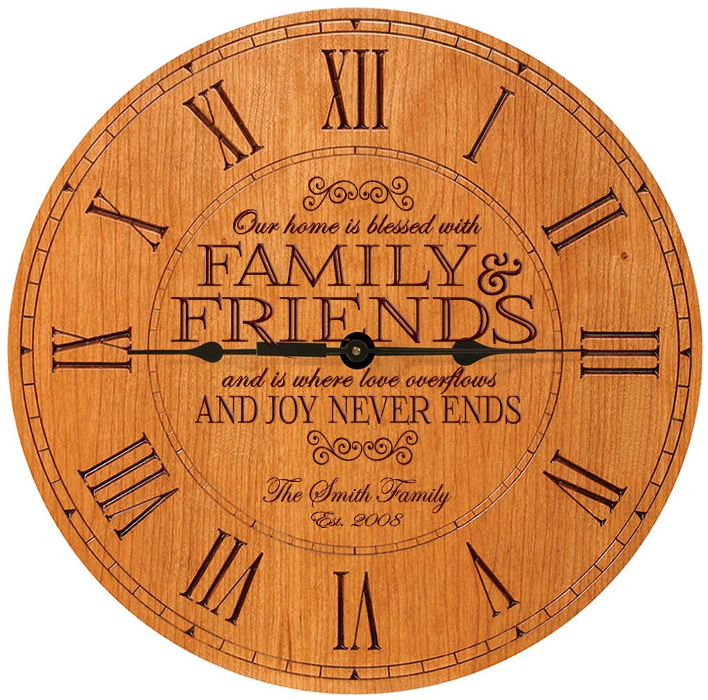 Personalized Wall clock Wedding clock Parent by Welovefamily