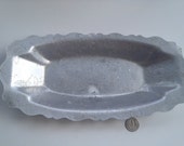 FORMAN FAMILY Forged Aluminum Bread Tray Etched Orchids Scalloped Edges 24