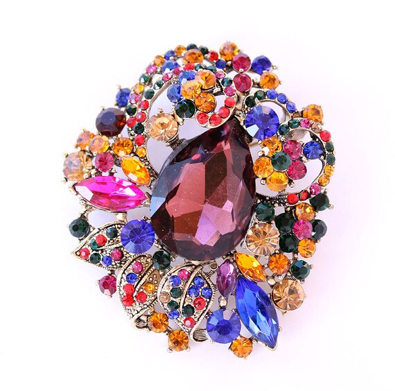 Rainbow Brooch Colorful Broach Rainbow Jewelry Multi Color