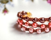 Shamballa  triple bracelet, adjustable, artisan, hand crafted jewelry