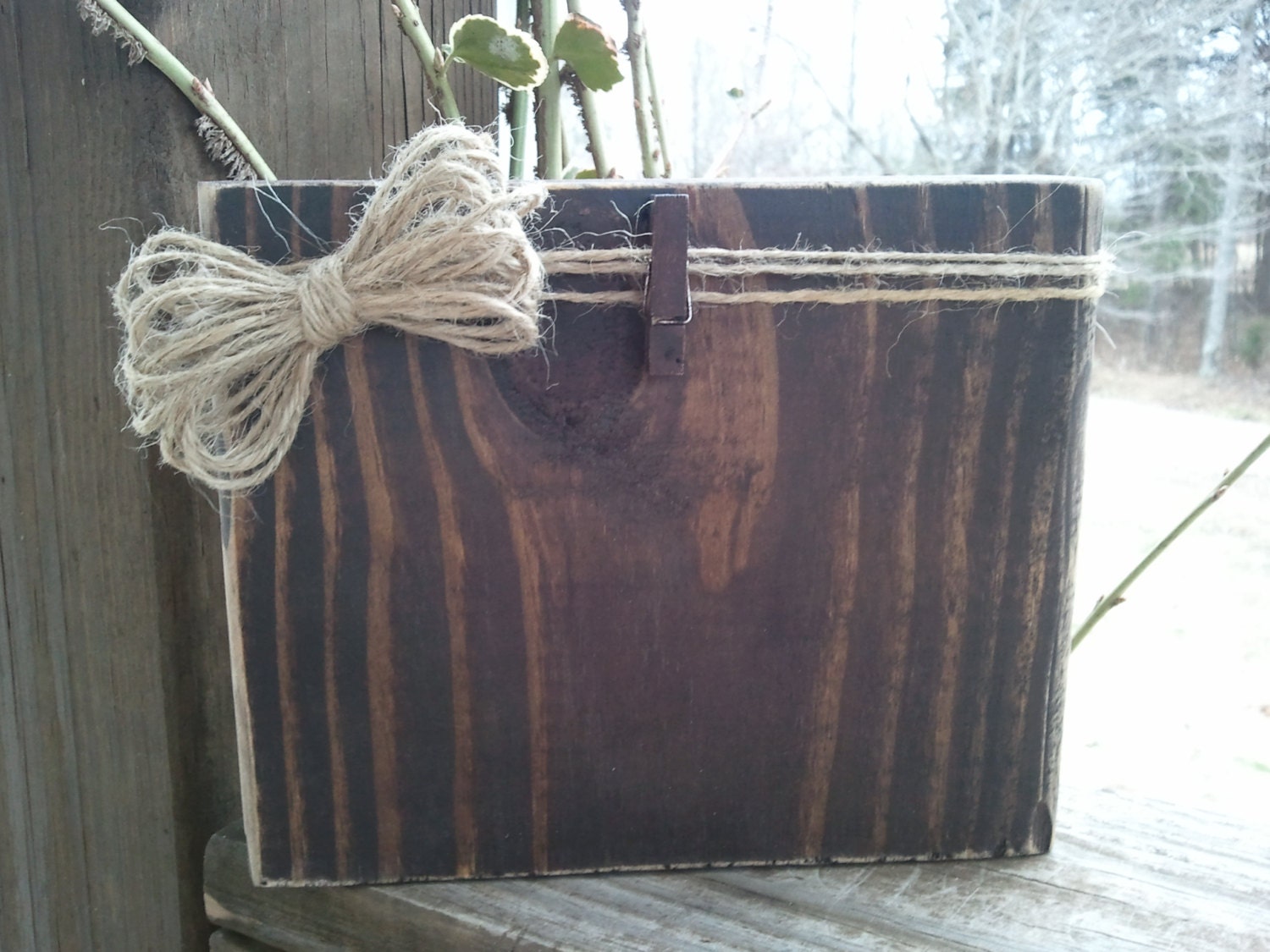 Rustic Solid Wood Block Picture Frame/Holder by BigWoodsFarmhouse