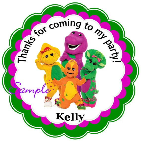 Barney and Friends Personalized Stickers by bryansstickershack