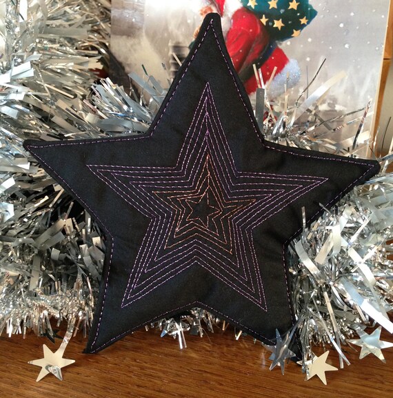 Items similar to Black Christmas Star Tree Topper Festive Decoration on