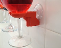 Bathtub shower wine glass holder - pick your color - Translucent colors now available - 3d printed