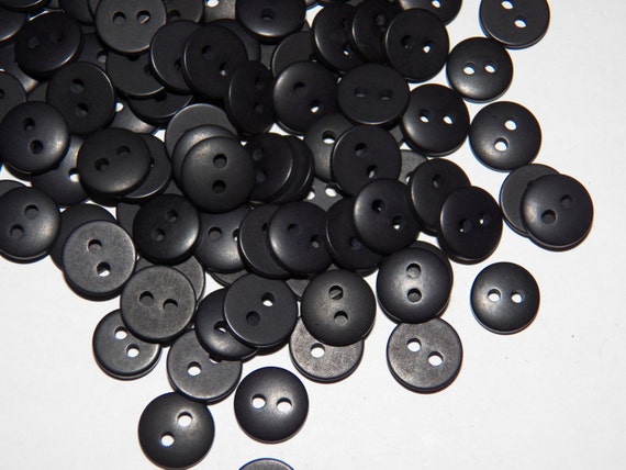 Small Black Buttons by TraderJosies on Etsy