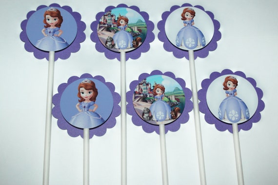 12 Sofia the First Cupcake Toppers 12 count Princess Cake