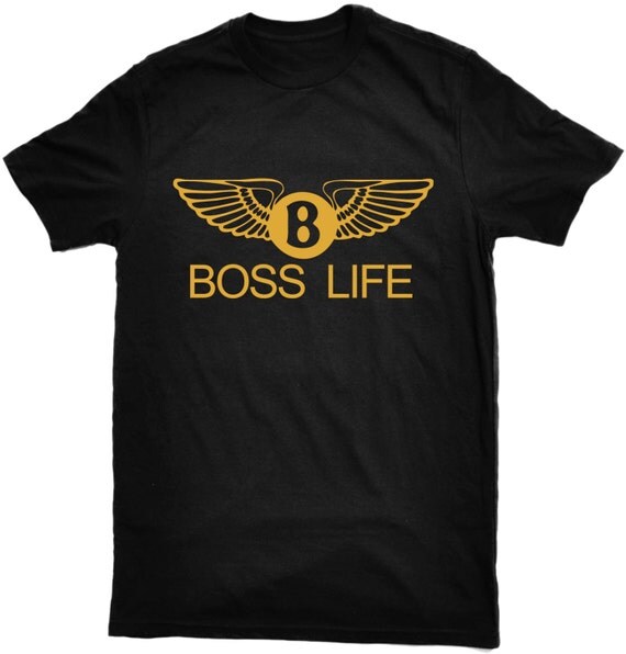 Items similar to BOSS LIFE tshirt bentley logo unisex tshirt gold