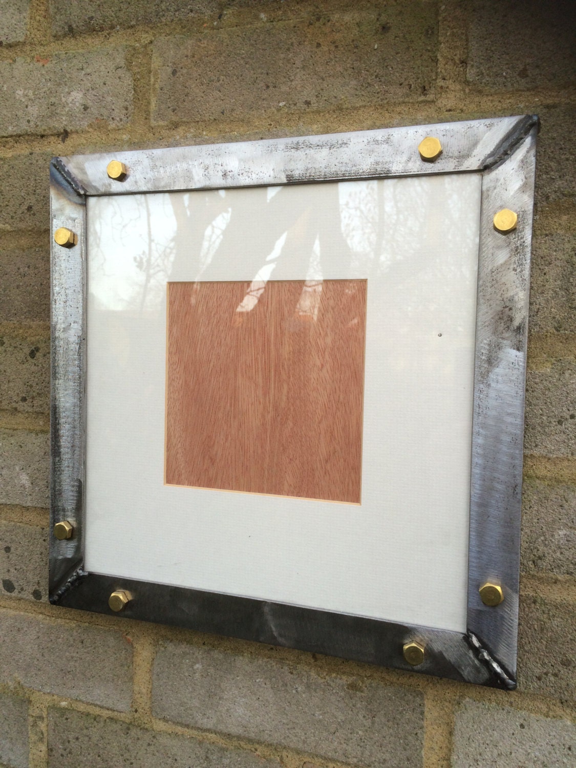 Industrial handmade metal picture frame unique by KSMXdesigns