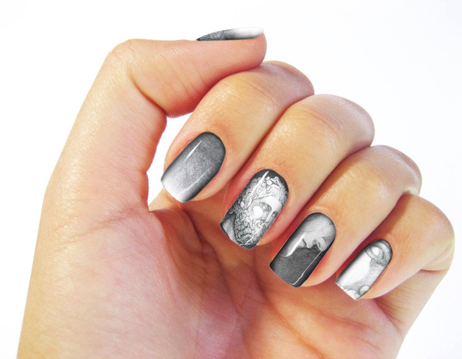 Greek Gods Nail Wraps Fine Art Design Set of 16 by CRCases